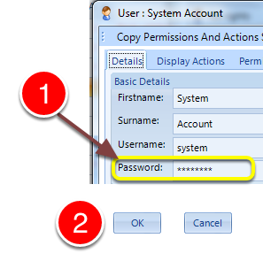 Change the password