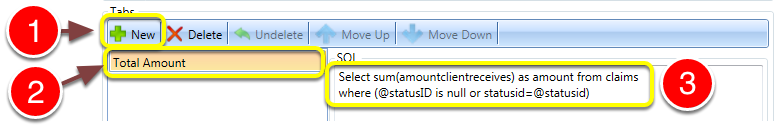 Create a Tab - You need to know SQL commands here