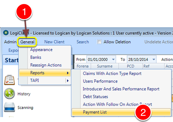 Open the report window