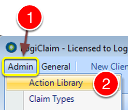 Open the Action Library