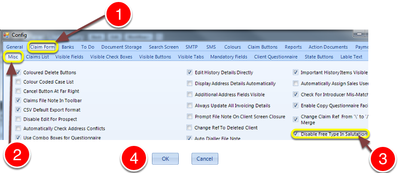 Change the setting