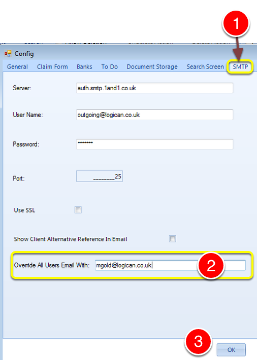 Set the From Address