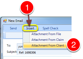 Open the insert menu