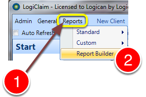 Open the report builder