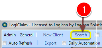 Search for a Client