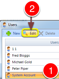 Select the required User