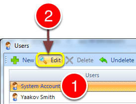 Open the User's window