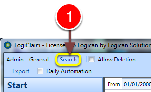 Open the Search window