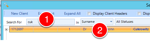 Open the Required Client File