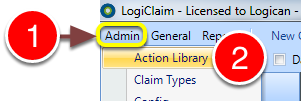Open the Action Library