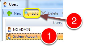Open the required User's window