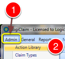 Open the Action Library