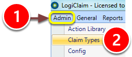 Open the Claim Types Window