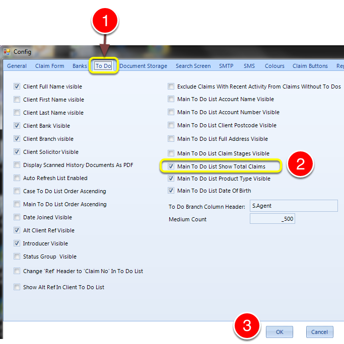 Change the required setting
