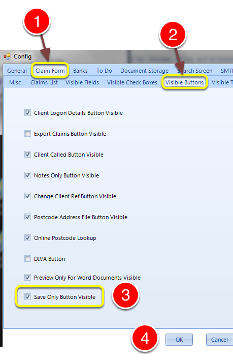 Change the required setting