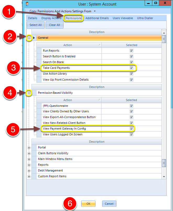 Grant/deny permissions