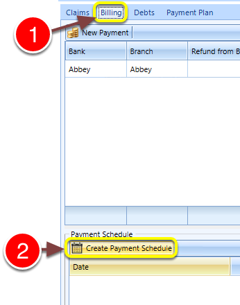 Create a schedule