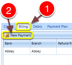 Open the Payment window