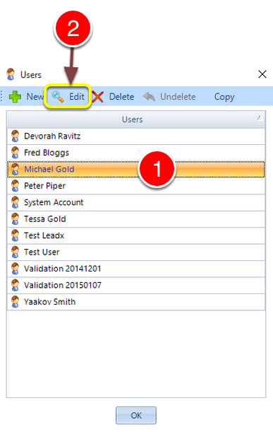 Select the User
