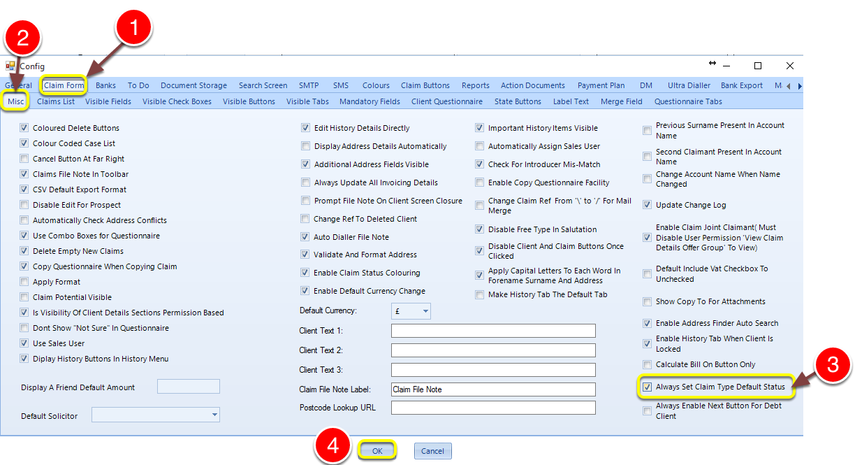Change the Setting