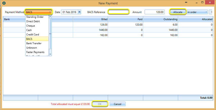 BACS Payment