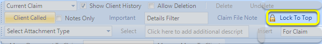 Note the new button - Lock To Top
