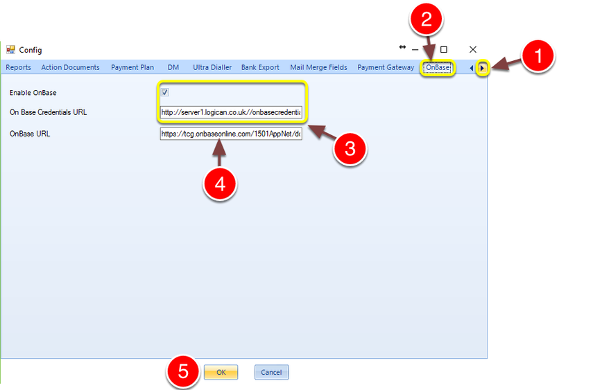 Enter account details