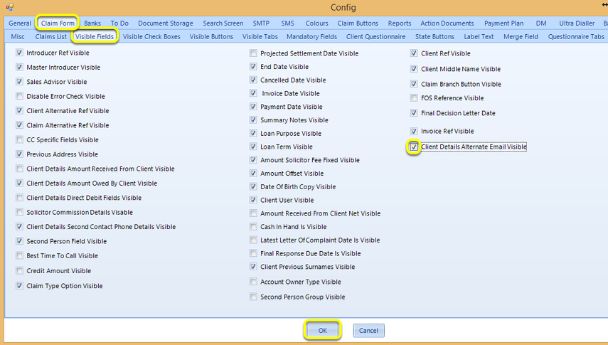 Enable the Config Option