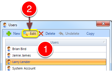 Open the required User