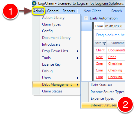 Open the Interest Statuses window
