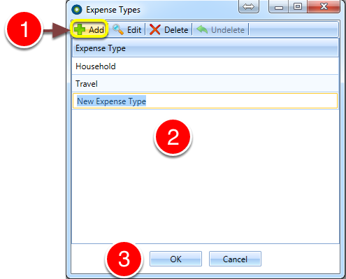 Add an Expense Type