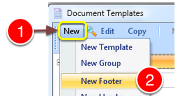 Create a New Document Footer