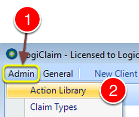 Open the Action Library
