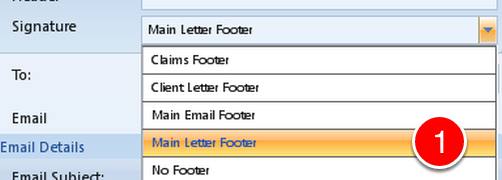 Select the Footer