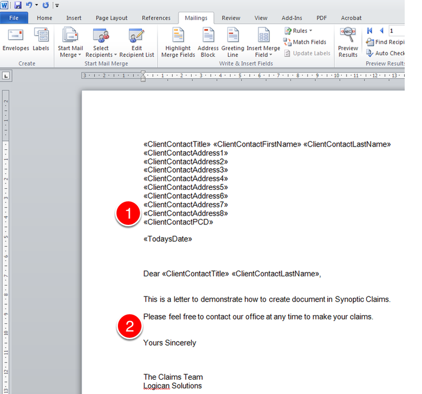 Type the Letter