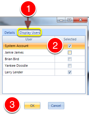 Select the Users who can see this Action Group