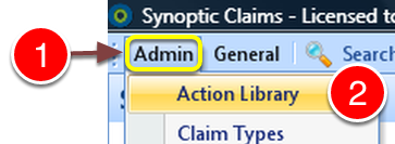 Open the Action Library