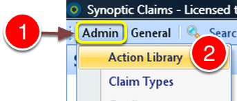 Open the Action Library