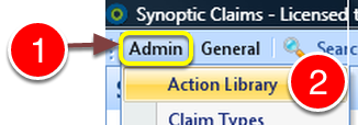 Open the Action Library