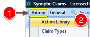 Open the Action Library