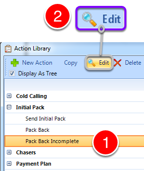 Select the Action to Assign the User to