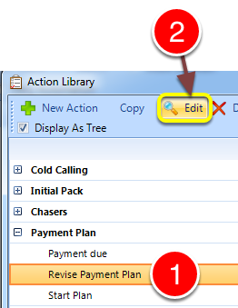 Select the Action