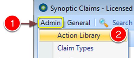 Open the Action Library