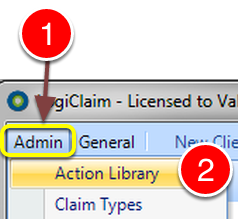 Open the Action Library
