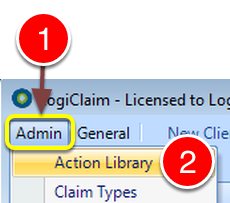 Open the Action Library