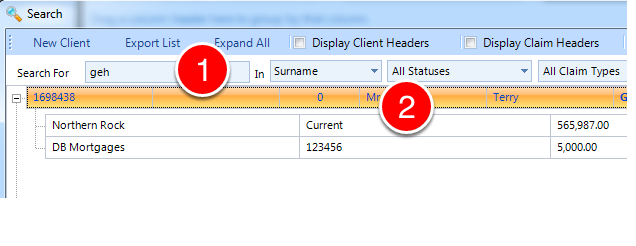 Open the Client window