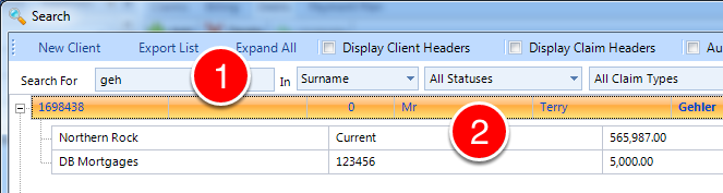 Open the Client window