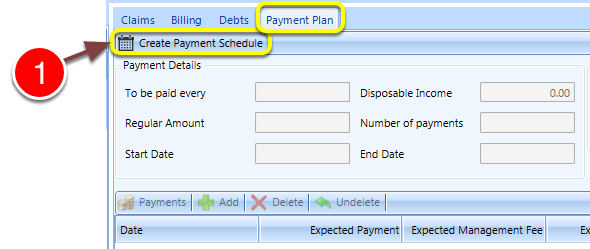 Create the Payment plan