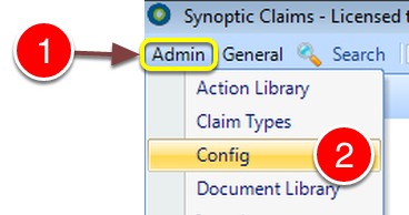 Open the Config window
