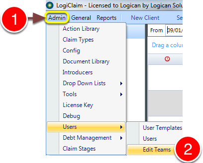 Open the User Teams window